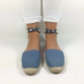 SA027\ Sandały Espadryle z Ćwiekami