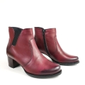 B111 Botki Bordowe Klasyczne Skórzane na niskim Słupki Di Marco 1662 (1).jpg
