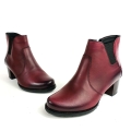 B111 Botki Bordowe Klasyczne Skórzane na niskim Słupki Di Marco 1662 (6).jpg