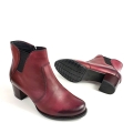 B111 Botki Bordowe Klasyczne Skórzane na niskim Słupki Di Marco 1662 (9).jpg