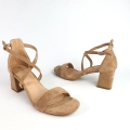 SA085 Sandały Beżowe na Słupku 6 cm Kendall (7).jpg