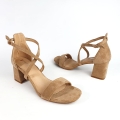SA085 Sandały Beżowe na Słupku 6 cm Kendall (8).jpg
