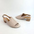 Sandały Beżowe Skórzane Na  Niskim Słupku Jaromin 7002 (5).jpg