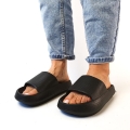 K221 Czarne Klasyczne Klapki na Grubej Podeszwie z Pianki Falriessa (1).jpg