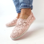 Koronkowe Różowe Espadryle