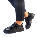 Półbuty Lakierowane Czarne Artiker 55C1011 