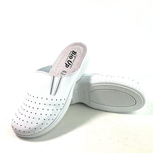 K249 Klapki Pełne Palce Białe Skórzane Vera Pelle BIO UP 530 (1).jpg