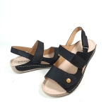 Sandały Czarne na płaskiej podeszwie sportowe zapinane na rzep Morgan 