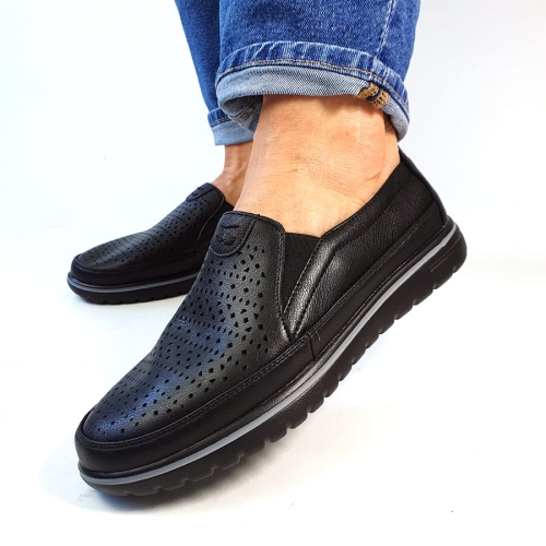 M108 Czarne Mokasyny Ażurowe Comfort Sport (13).jpg