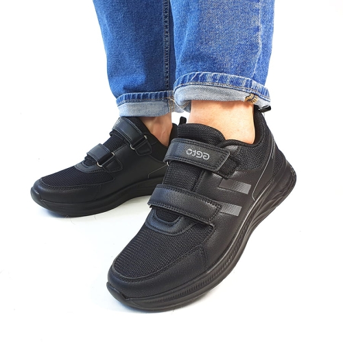 SP216 Czarne Buty Sportowe Snekaersy z Ozdobnymi Paskami Dova (10).jpg