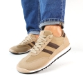 Beżowe Sneakersy z Dwoma Paskami Evilirea