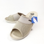 Klapki Kapcie Beżowe Vera Pelle BIO UP  1493