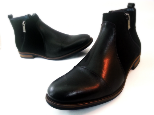 Sztyblety Botki Męskie Czarne Duo Men 553