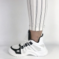 SP039 Buty Sportoer Białe Czarne Sneakersy Trampi (5).JPG