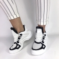 SP039 Buty Sportoer Białe Czarne Sneakersy Trampi (6).JPG